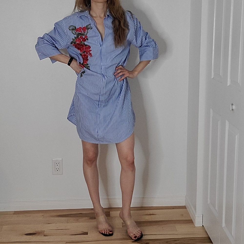 Zaful collared shirt dress